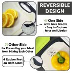 KLEX EcoWheat Cutting Board for Kitchen (Set of 3), Dishwasher Safe BPA Free Straw, Blue - Image 4