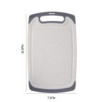 Plastic Cutting Boards for Kitchen Dishwasher Safe, Extra Large Cutting Board for Meat with Juice Grooves, Easy Grip Handle, Non-Slip, with Grinding Area - Image 3