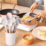 Mainstays Silicone & Bamboo Cooking Utensil Set, 14 Pieces - Image 2
