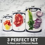 KLEX EcoWheat Cutting Board for Kitchen (Set of 3), Dishwasher Safe BPA Free Straw, Blue - Image 6