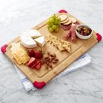Farberware 12X18 inch Thick Bamboo Wood Cutting Board with Non-Slip Red Corners - Image 2