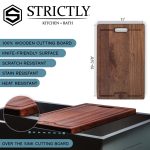 Strictly Sinks Wooden Cutting Board for Kitchen - Ideal Large Cutting Board, Chopping Board for Meat, Vegetables & Fruits with Handle & Juice Groove - Scratch-Resistant (19-3/4" x 11" x 7/8") - Image 6