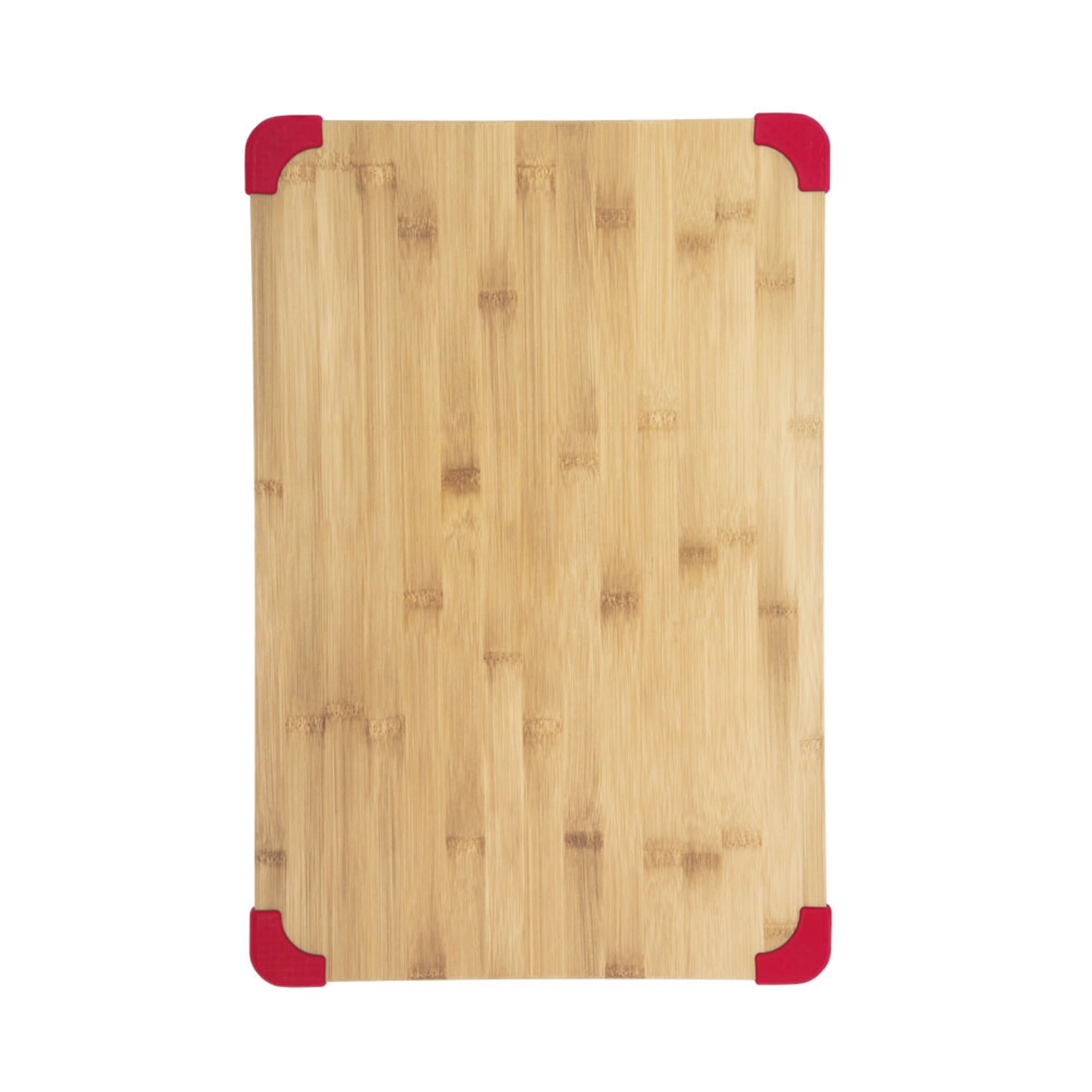Farberware-12X18-inch-Thick-Bamboo-Wood-Cutting-Board-with-Non-Slip-Red-Corners_24e348b2-6d3b-4f7a-a94e-0cfc00608f33.d5ba802048d587be6960ea68e6b12774 Farberware 12X18 inch Thick Bamboo Wood Cutting Board with Non-Slip Red Corners - Image 1