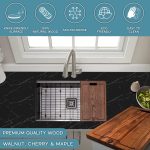 Strictly Sinks Wooden Cutting Board for Kitchen - Ideal Large Cutting Board, Chopping Board for Meat, Vegetables & Fruits with Handle & Juice Groove - Scratch-Resistant (19-3/4" x 11" x 7/8") - Image 5