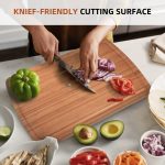 Extra Large Bamboo Cutting Board for Kitchen - Largest Wooden Butcher Block for Turkey, Meat, Vegetables, BBQ - 30 x 20 Inch - Over the Stove Cutting Board with Juice - Image 6